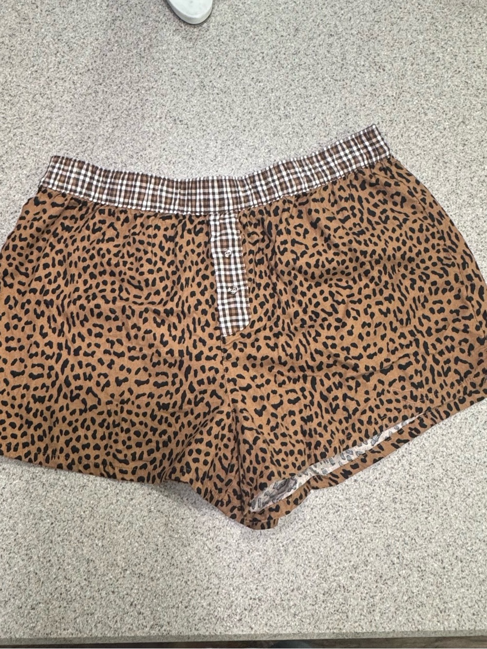 Leopard Print Women’s Shorts - Brown